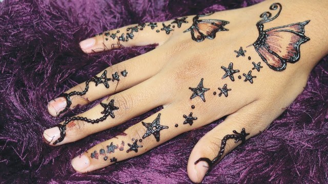 Little Stars Arabic Mehandi Design