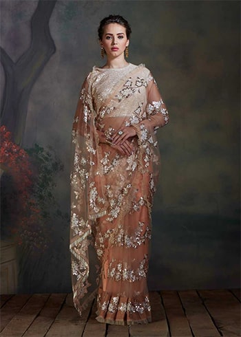golden saree with blouse