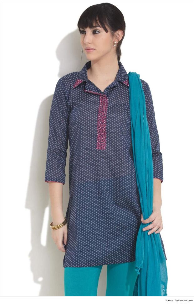 Best Neck Designs For Kurtis With Collar